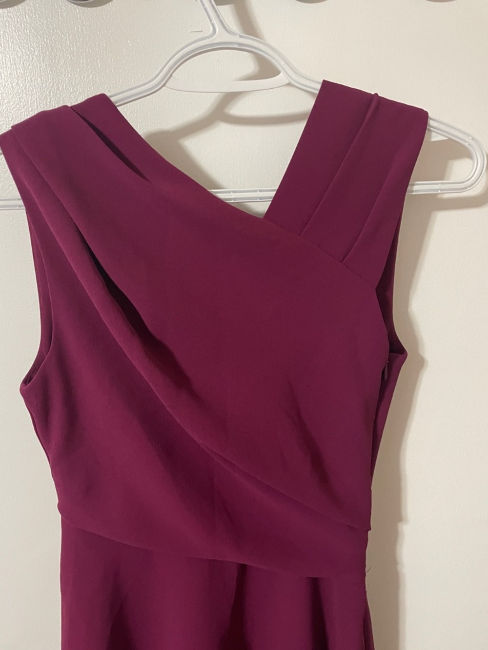 Reiss Marianne Wrap Front Dress in Berry Colour Size 0 - Picture 4 of 13